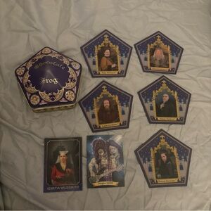 Harry Potter Wizarding World Chocolate Frog Hologram Cards & Tin